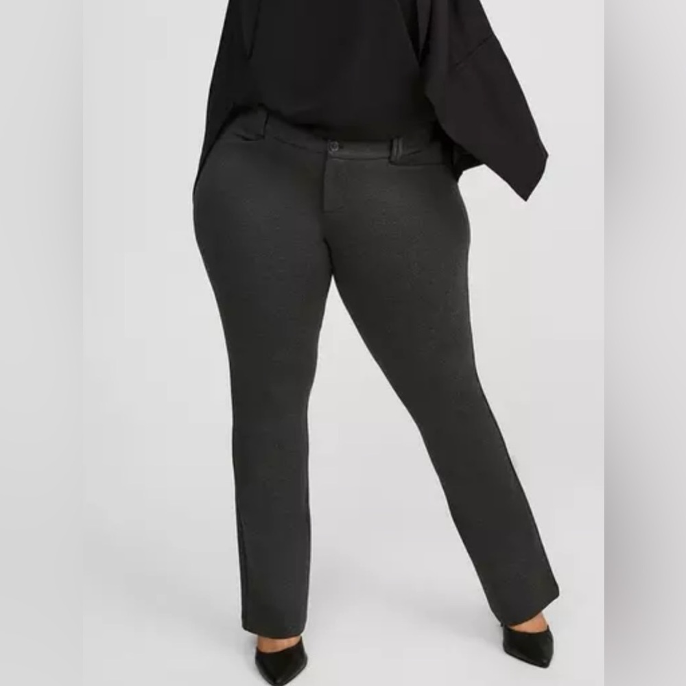 NWOT 14 XT Torrid studio High-Rise Trouser Boot-Cut Pant grey work tall stretchy